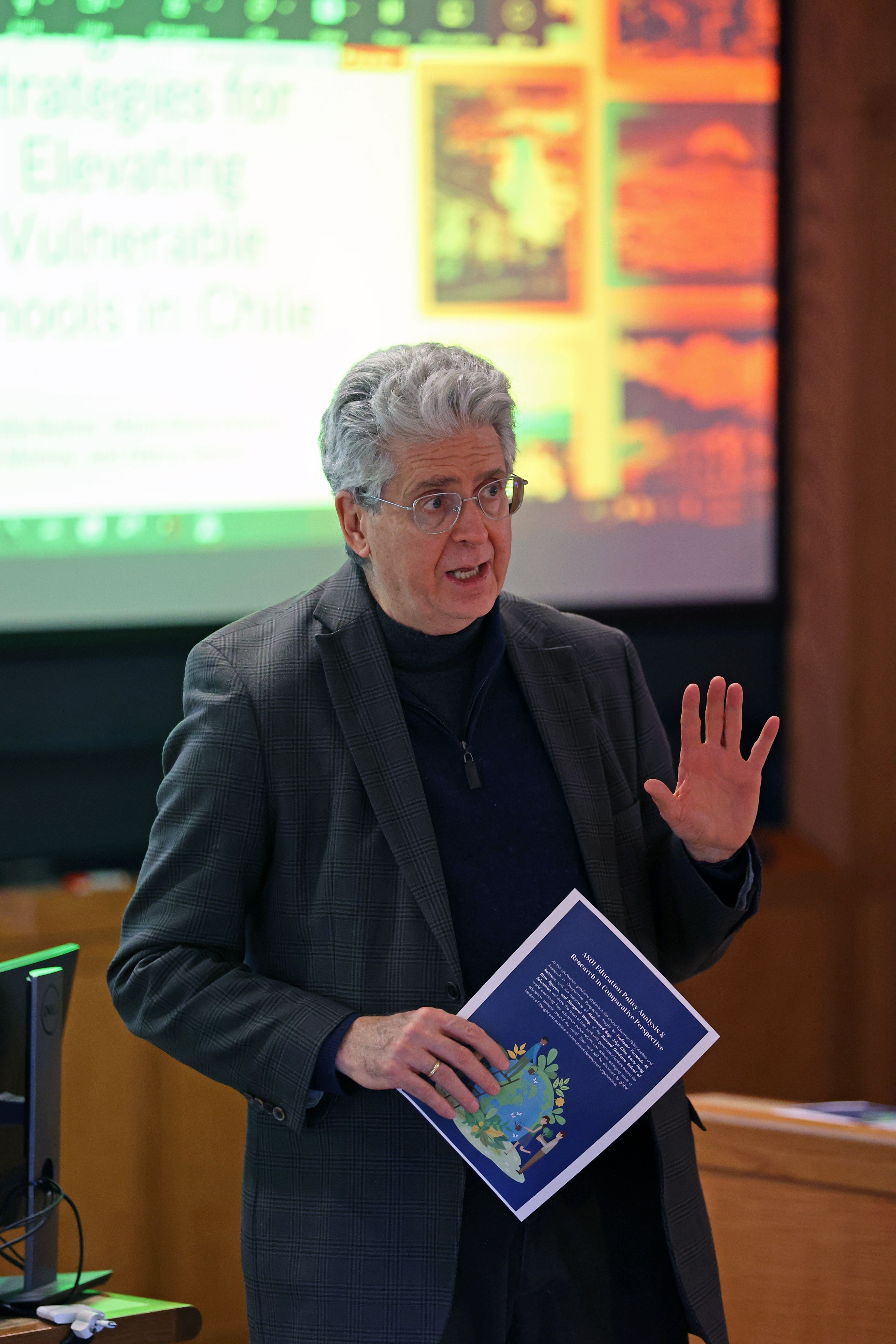 Fernando Reimers lectures in Larsen Hall